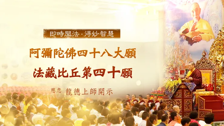 龍德上師：阿彌陀佛四十八大願  法藏比丘第四十願「樹現佛剎願」