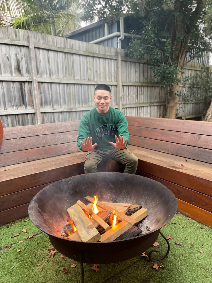 民宿的火爐超讚