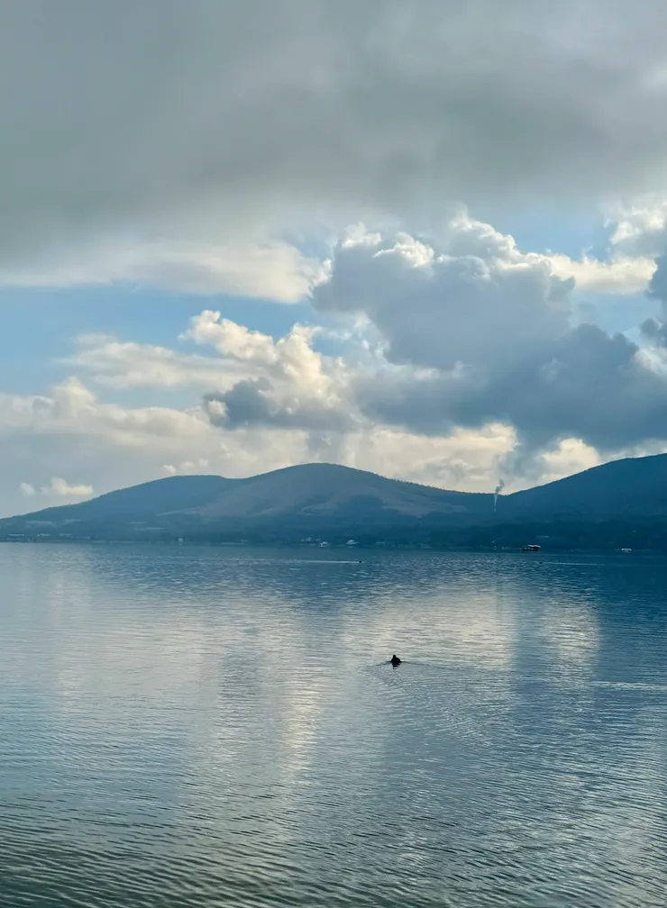 Bye~幽靜的山中湖。