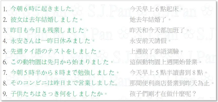「永安」的讀音是「ながやす」。　　　　　　　　　「さっき」是「剛才」的意思，請參照第 16 課。