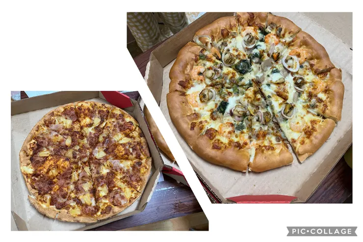 一個夏威夷，另一個某種海鮮。