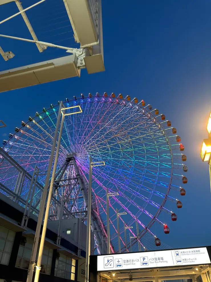 夜晚的天保山大摩天輪