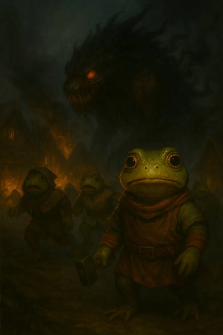 塔恩艾克村遭遇黑霧災獸襲擊