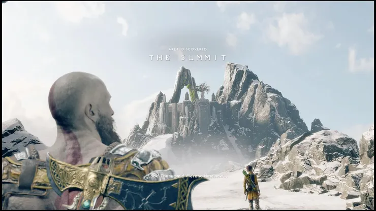 想像一下，父子倆到了米德加爾特的山頂，然後故事就到頭，準備結束了