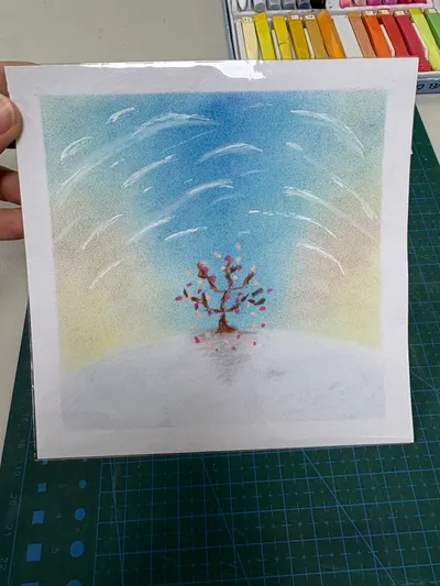粉彩畫｜👩🏻‍🎨｜不知不覺就兩小時過去