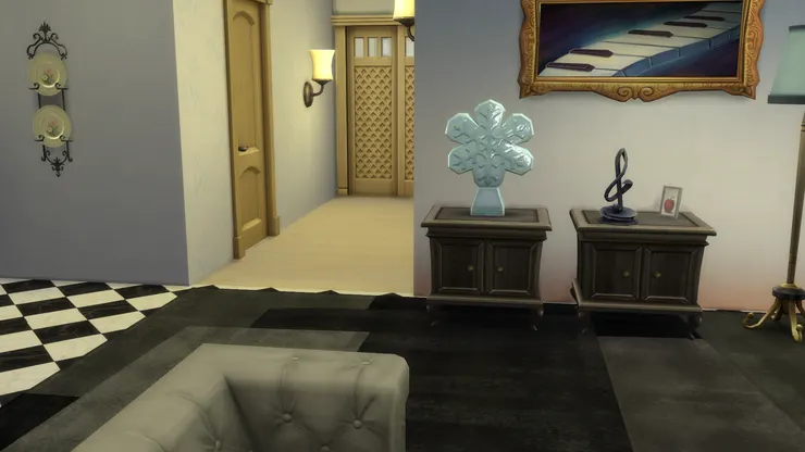 這個雪花形的裝飾品很奪目，放眼客廳一看便看到。我很喜歡雪花形的飾物。我有一個雪花形的施華洛世奇的鏈墜。