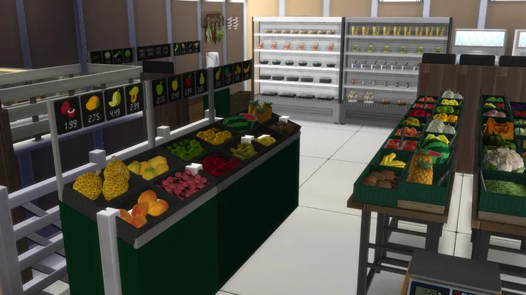 像香港的超市一樣,分門別類地放在這些架子/箱子上。