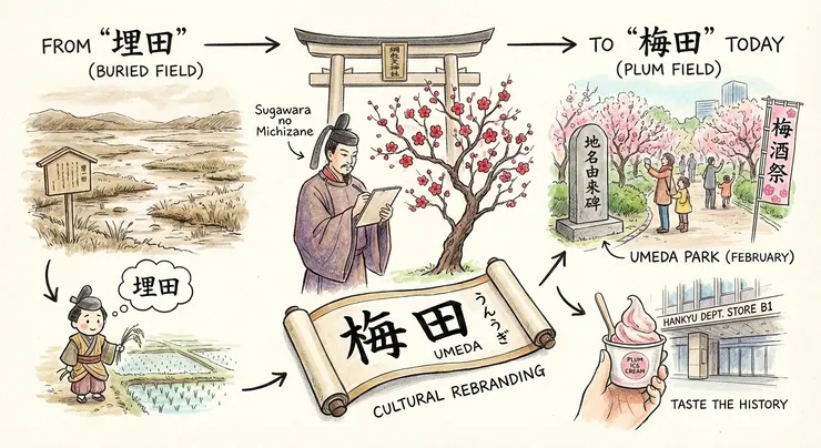 從「埋田」到「梅田」