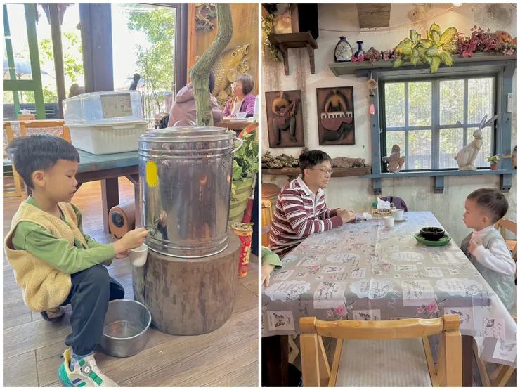 喝水需自取，孩子對於這種自己動手的最愛了