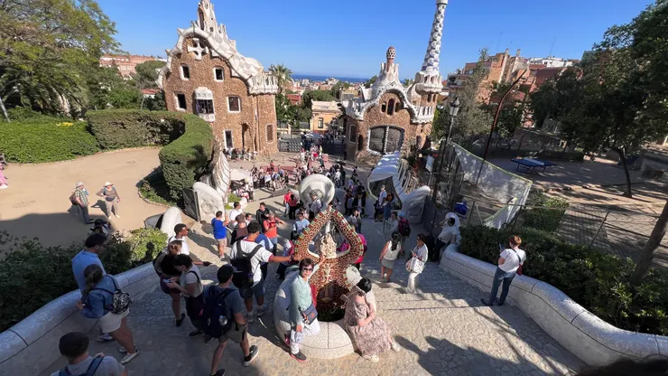 大蜥蜴和門房，在人潮中湊一腳。