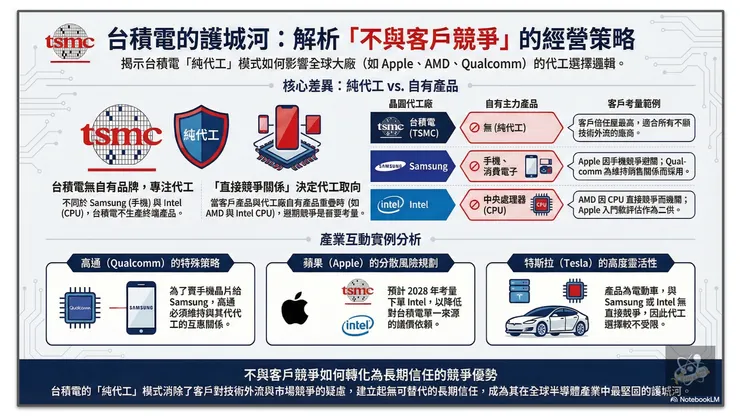 圖01 台積電不與客戶競爭策略經營理念與策略