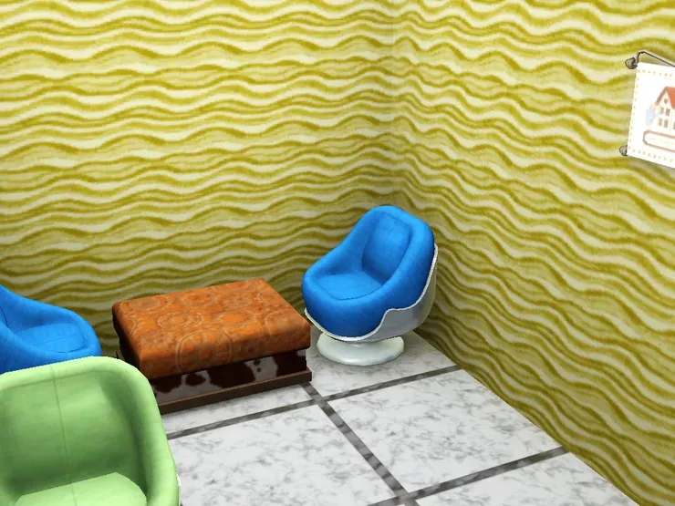 便按平常的用途擺了小沙發和茶几。