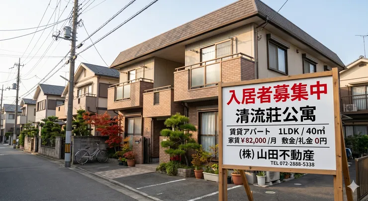 日本租房退房原狀回復與 6 年折舊規則鑑定示意圖,呈現房屋點交與法律保護的專業感。