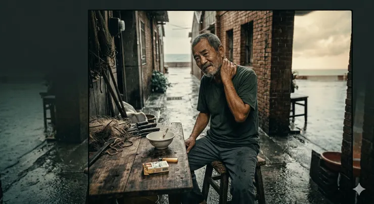 發糞圖牆左肩作疼