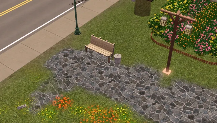 最左邊的長椅。這邊的景物較少。