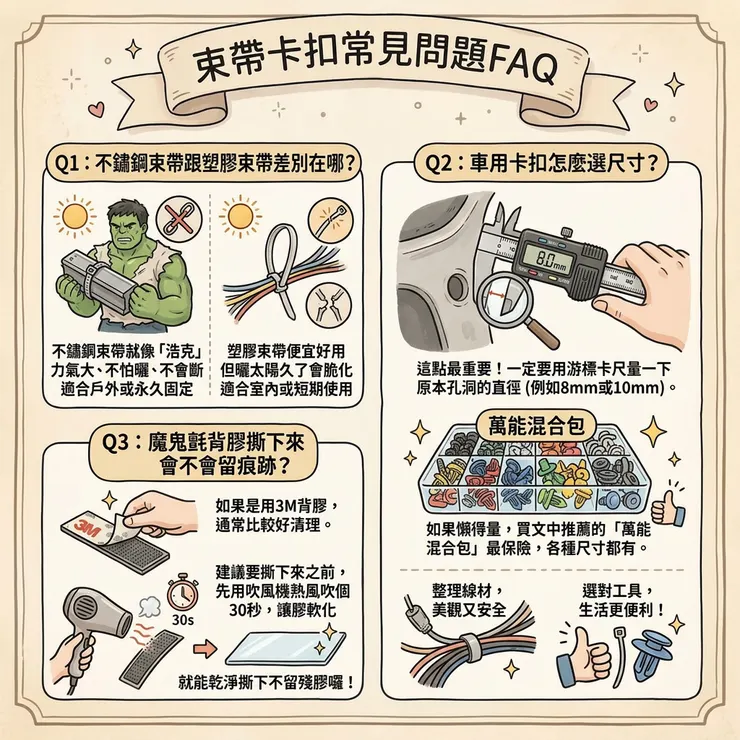 束帶卡扣常見問題FAQ