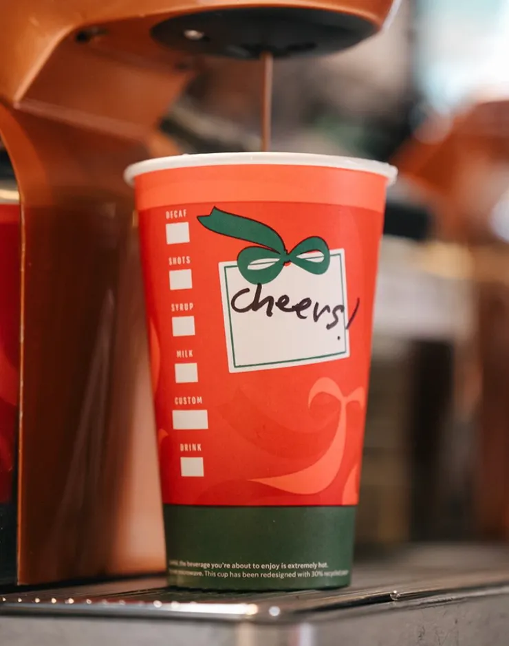 杯子上都預留了專屬的留言空間。