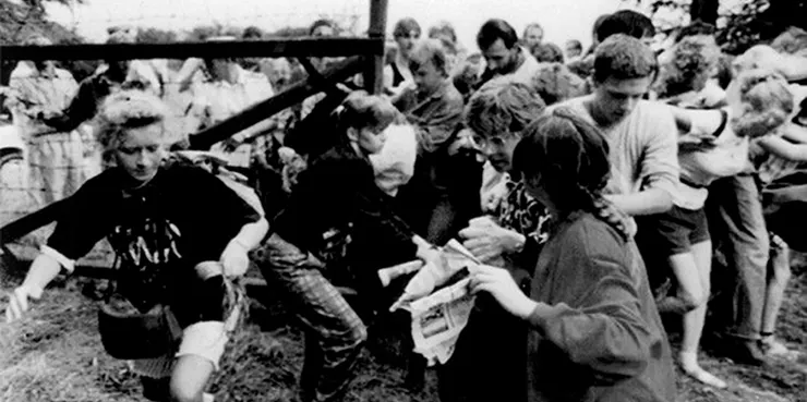 1989年奧匈邊境的泛歐野餐會，正在逃離邊境的東德人民