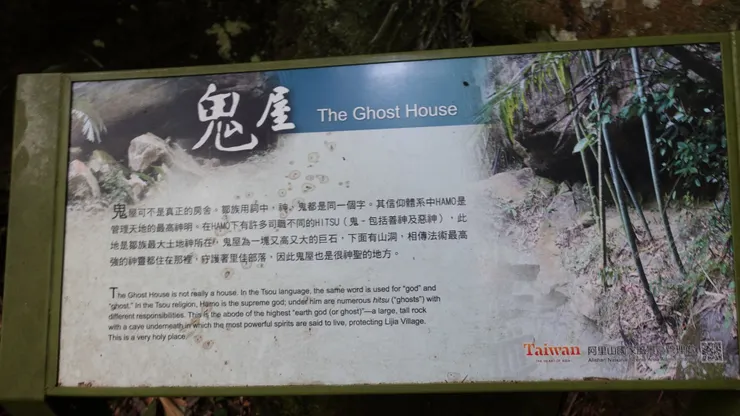法力最高的鄒族神明居住處(即鬼屋,鄒語:monohicu)就是貢禮之石的神明