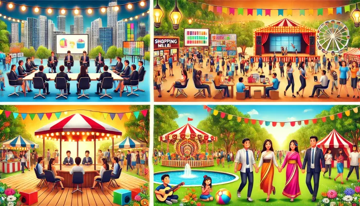 商業活動與日常活動的四種類型與魅力