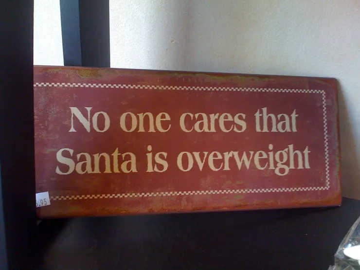 "No one cares that Santa is overweight" by Wesley Fryer is licensed under CC BY-SA 2.0. 