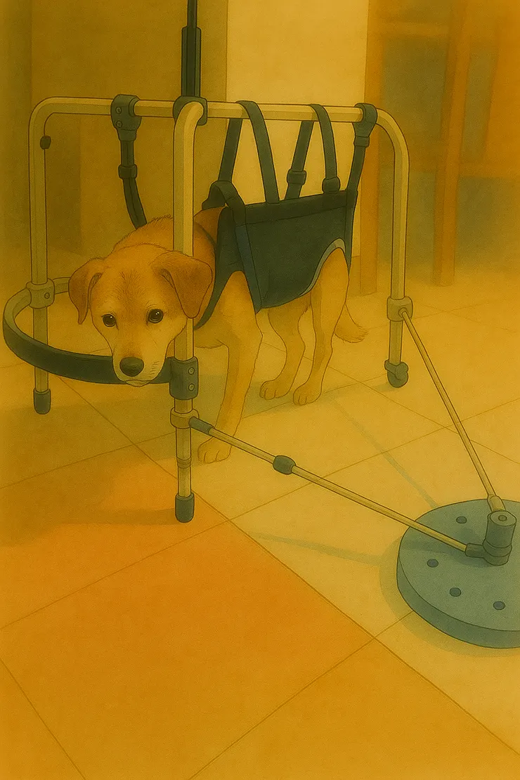 示意圖(當事狗有四條腿)