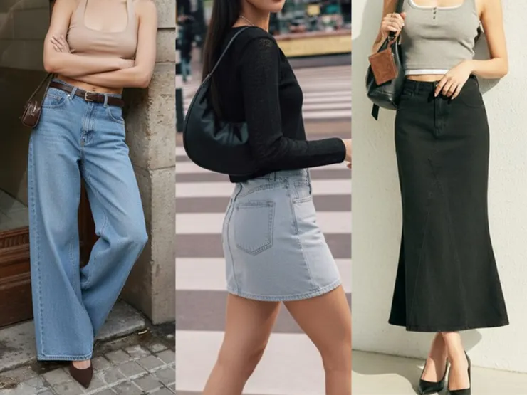 圖說：冰絲丹寧系列以高比例天絲製成，觸感柔軟親膚、具備優秀涼感機能，強力修飾線條的下身單品成為本季亮點，上身簡單搭配、走到哪裡都是時尚焦點。（資料來源：Wave Shine）