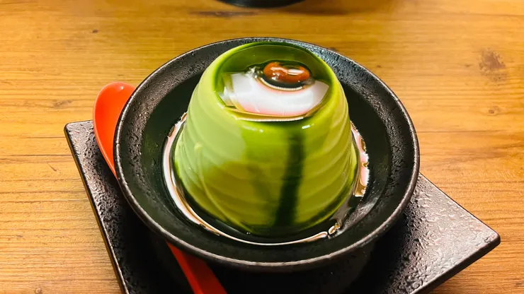 用拉麵+白飯+抹茶豆腐，結束今天的行程!