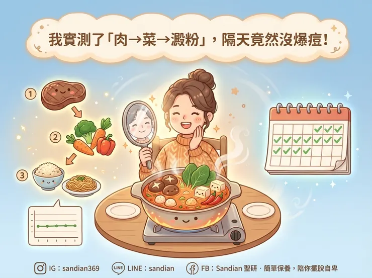 隔天竟然不會長痘痘