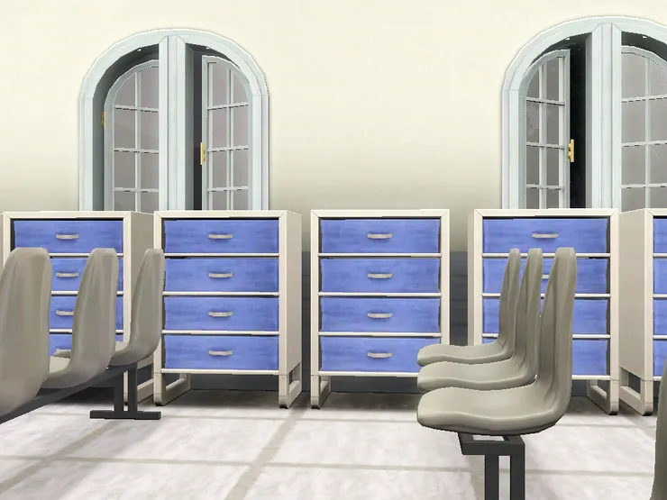 用舊軟件所畫的房間也是這樣，窗下有櫃子。