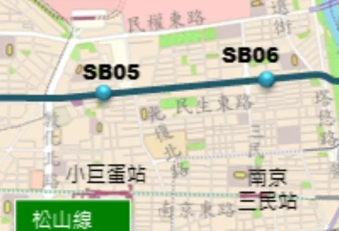 民生汐止線規劃在民生社區設SB05、SB06站