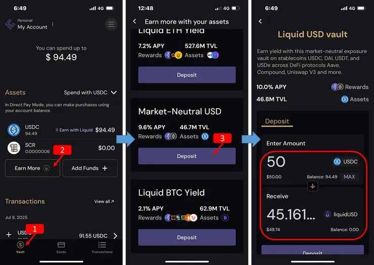 Ether.fi Cash 質押 liquidUSD