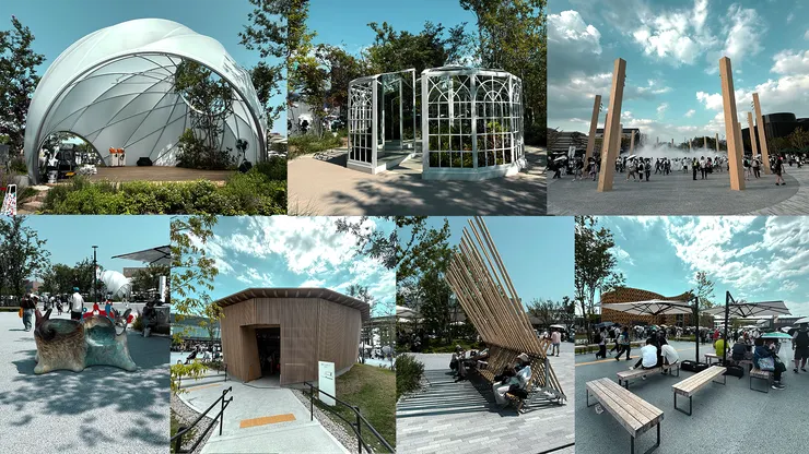 萬博展覽場外的休息空間