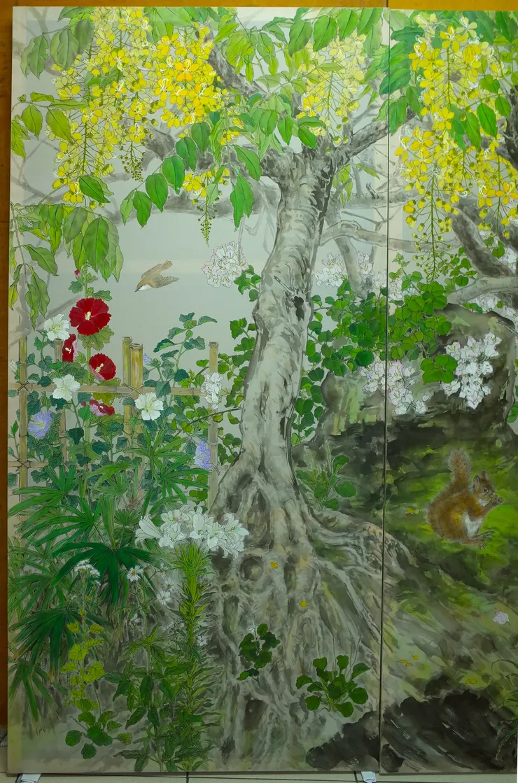 〈黃山谷詩意〉局部－左屏