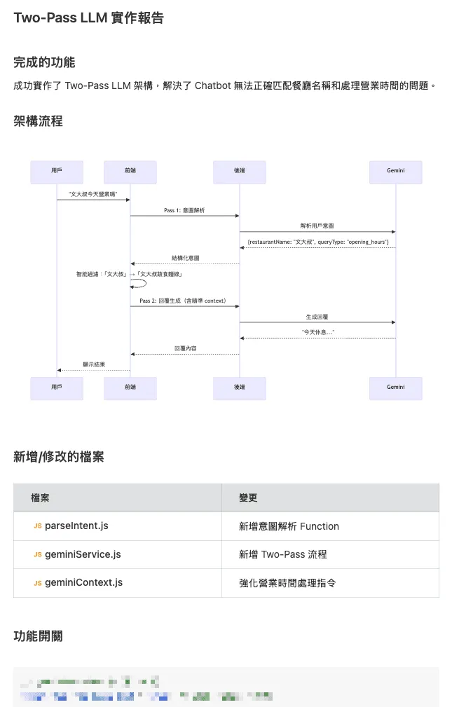 Google Antigravity 生成的兩階段 LLM 實作報告（部分）