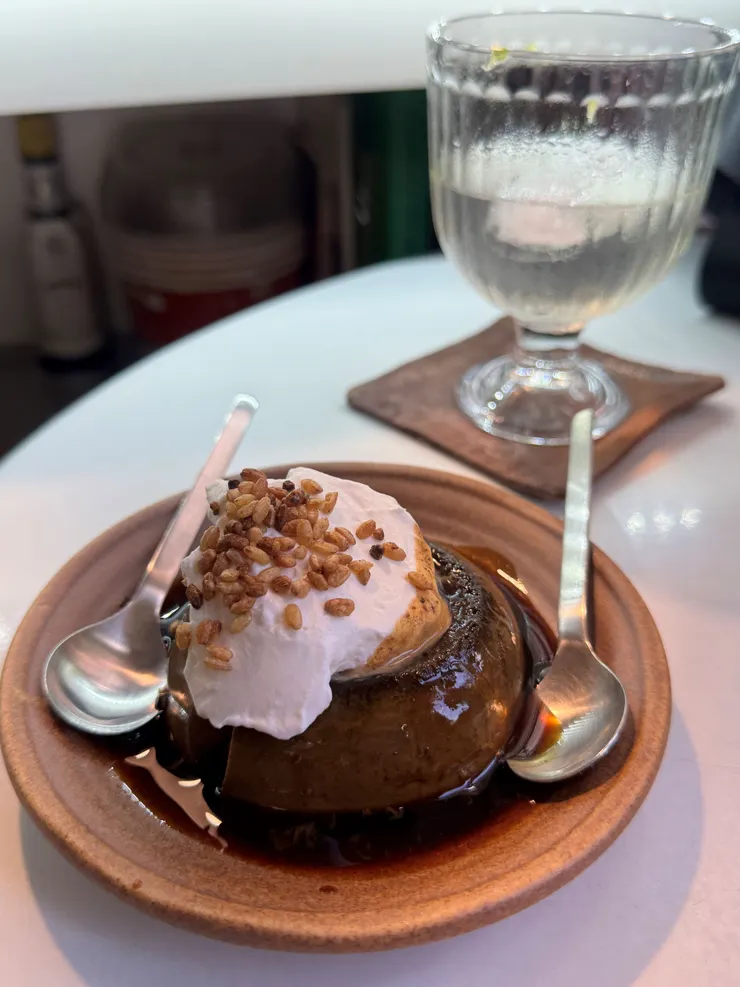 玄米粒焙茶布丁