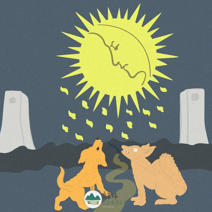 偉特塔羅牌_XVIII 月亮牌