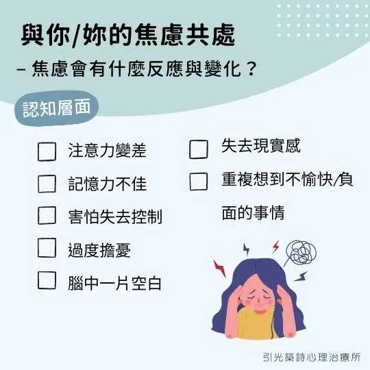 認知相關的焦慮症狀