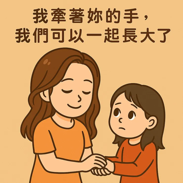 這一次，我不會再放開妳的手。我們可以一起長大，一起變得更自在。