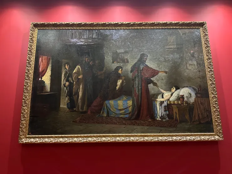 В.Д Поленов(1844-1927), Воскрешение дочери Иаира, 1871｜《耶穌使厓魯的女兒復活》波列諾夫，實際拍攝。