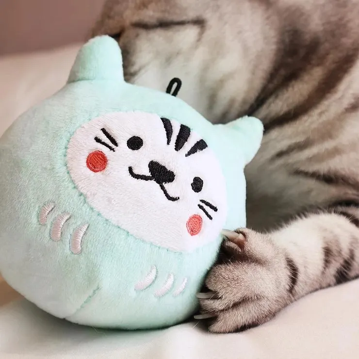 HITOCAT吉豆貓祈福達摩貓草球