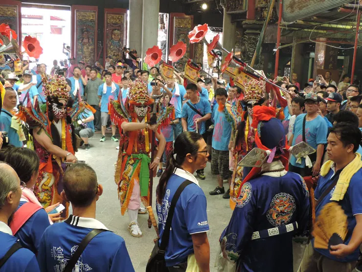 官將首「喊班」儀式(圖片來源：新莊大眾廟)