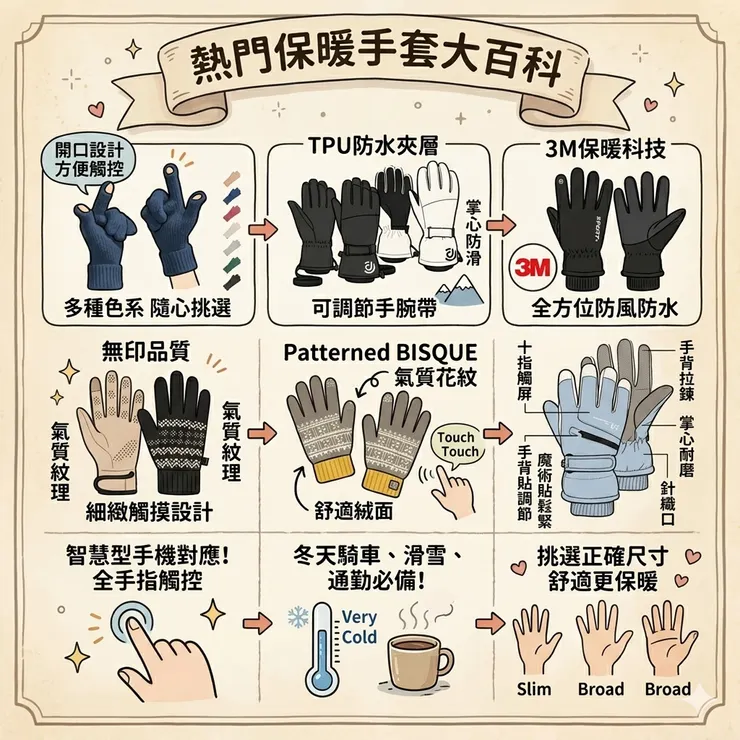 【保暖手套推薦】滑手機導航免脫！Dcard/PTT激推保暖清單：通勤族/出國賞雪必備，針織手套/防風防水手套