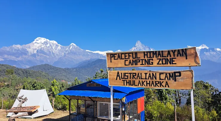 澳洲營地 View point , 碰空汙能見度些差, 旱季上山雪不多..暖化也有影響