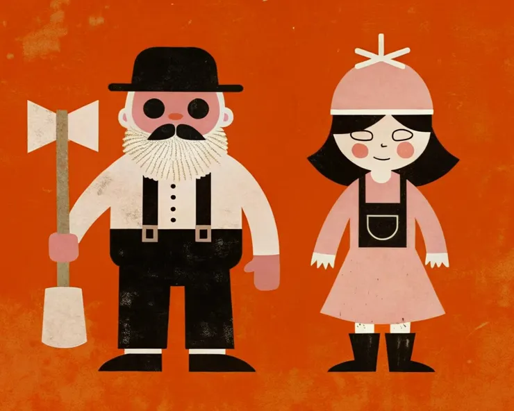 樵夫與女孩-此為ai生成圖