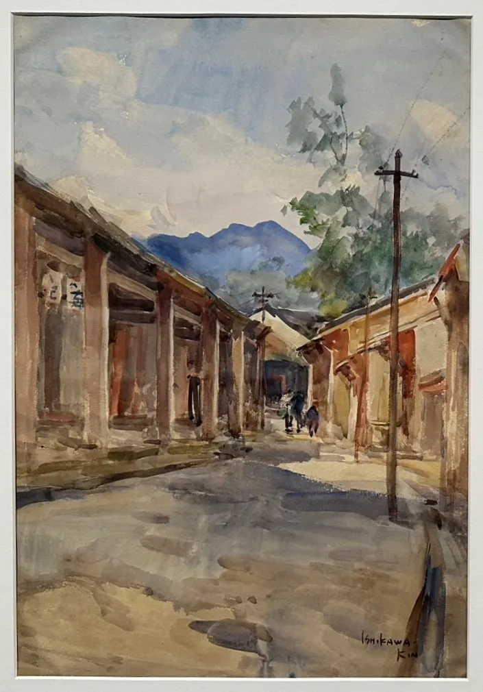 石川欽一郎的畫作《臺北景美》年代不詳