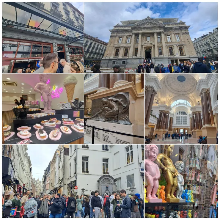 人山人海..歐洲也開始報復性旅遊...有名景點幾乎都是人 雄偉的證交所