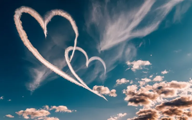 心型雲朵