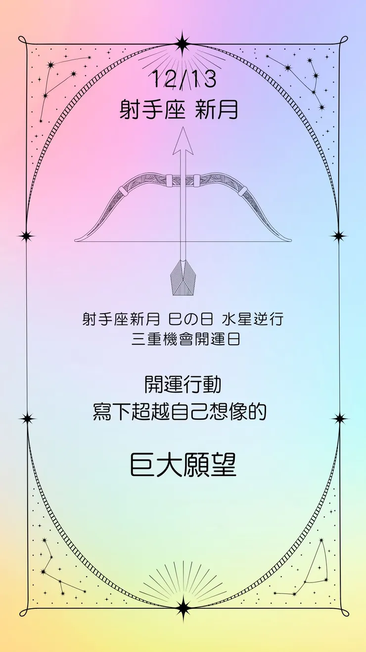 12/13 射手座新月 點擊這裡➡️