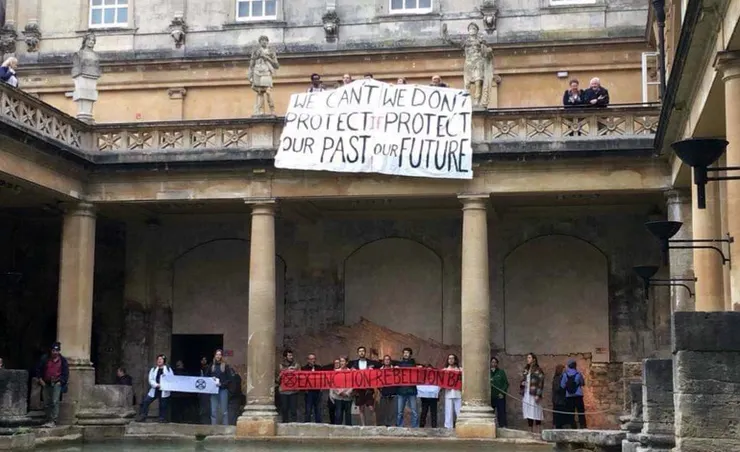 2019年抗議畫面，圖片來源：Somerset Live News(Image: Hamish Evans)